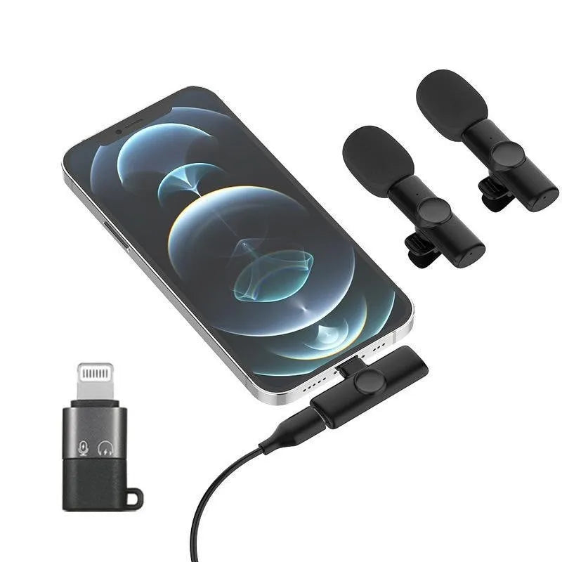 K-series collar clip microphone for wireless outdoor recording with multiple interface options.