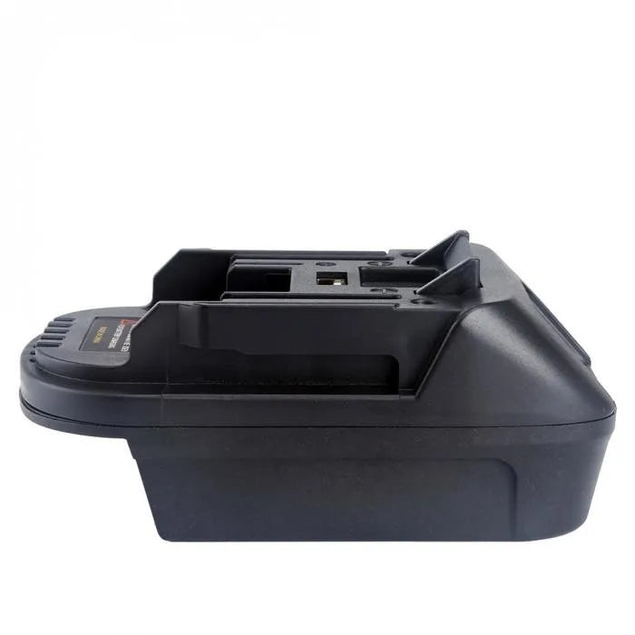 Black Milwaukee to Makita battery adapter for DM18M to H99F conversion