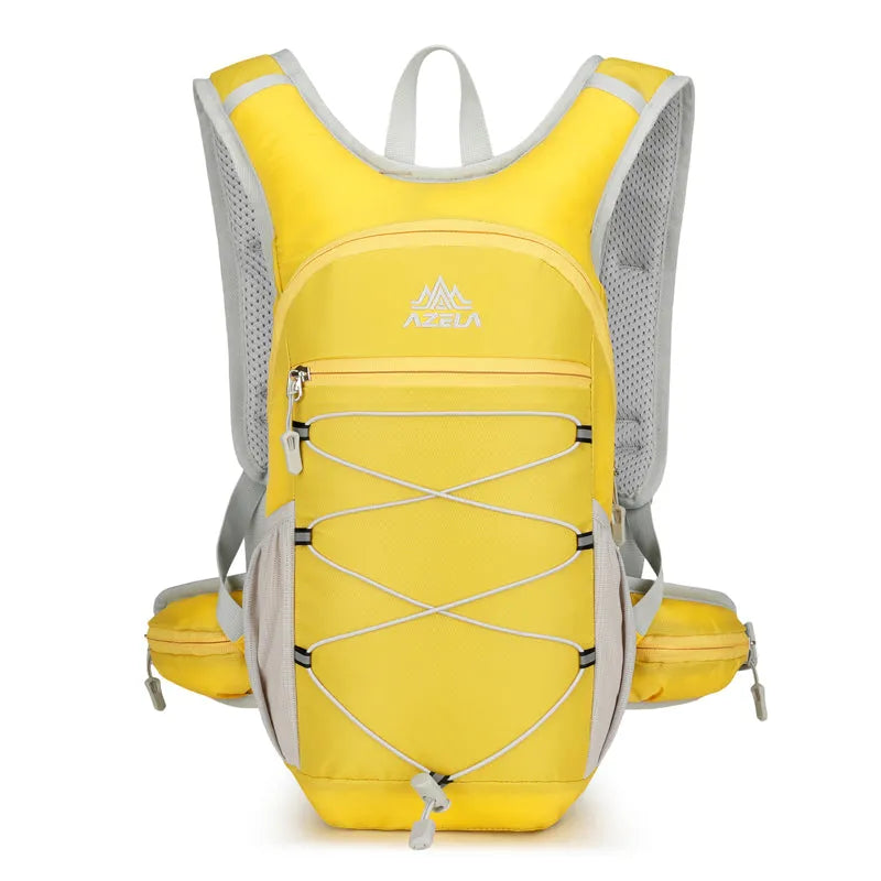 AZELA lightweight hydration backpack with breathable mesh and bungee cord for trail running hiking