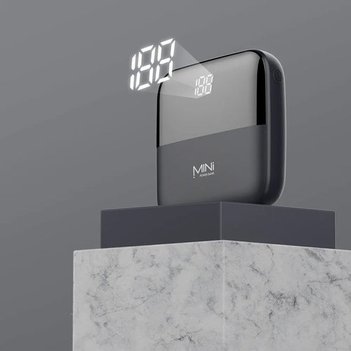 10000mAh Android portable power bank with digital display showing battery percentage