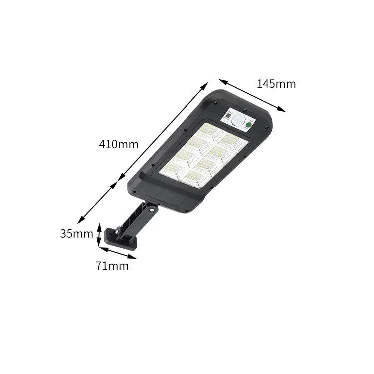 Solar wall light with 160COB LED and polysilicon solar panel for outdoor motion-activated lighting