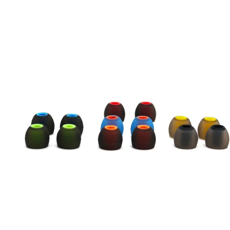 Two-tone silicone earphone sleeves for in-ear headphones with 3.8mm aperture