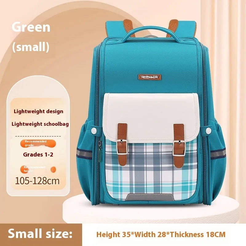 Lightweight student school backpack in Oxford cloth with large capacity for Grade 5-6 students