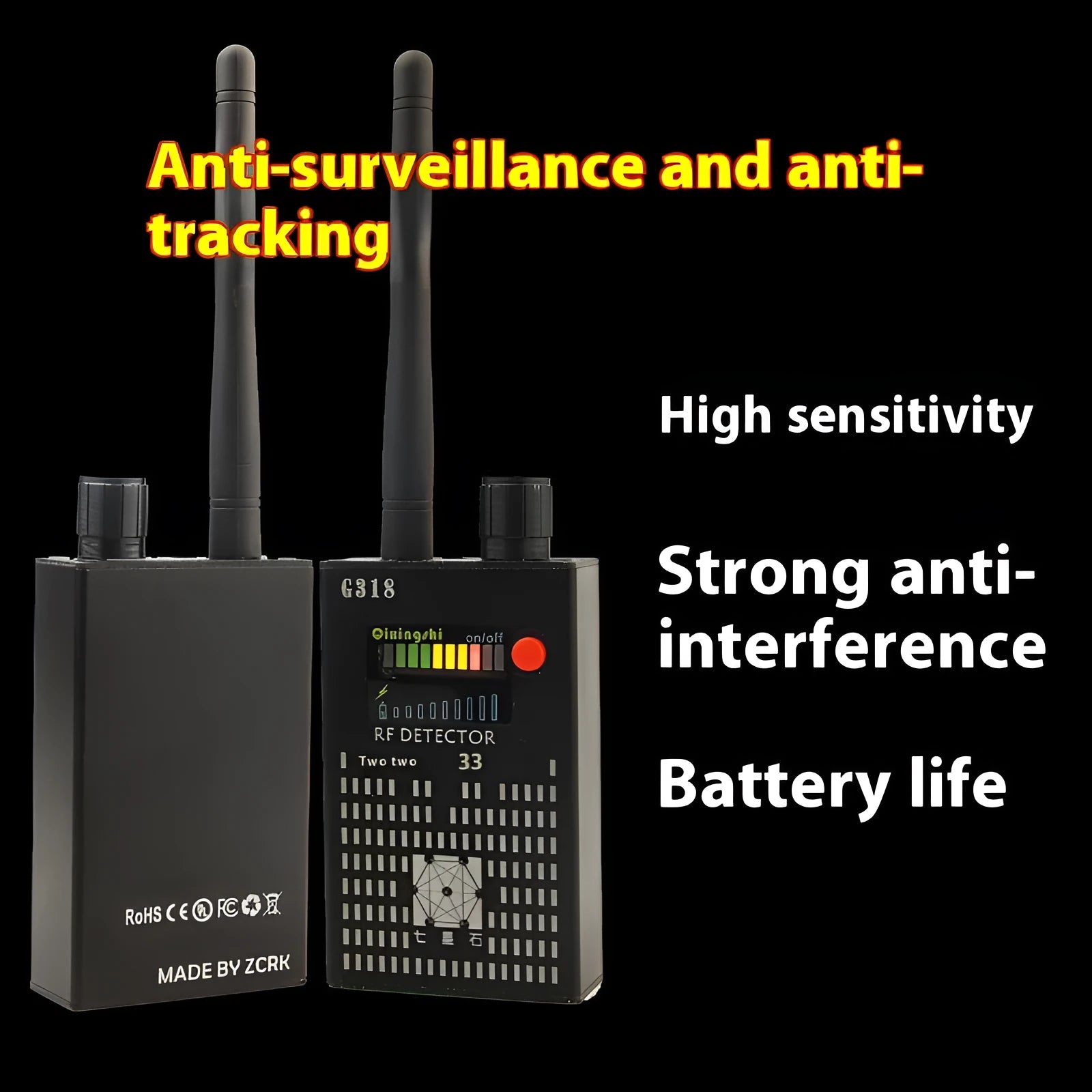 G318 professional signal detector for anti-theft anti-eavesdropping security