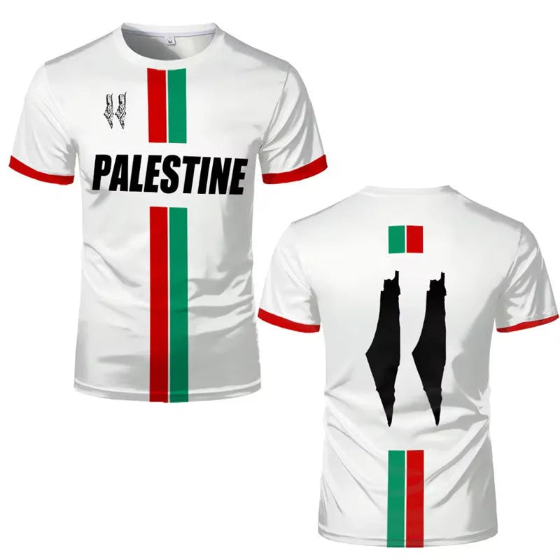Black 3D printed football T-shirt with stereoscopic pattern and short sleeves