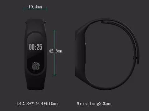 Motion intelligent hand ring fitness tracker watch in six colour options with heart rate monitor display