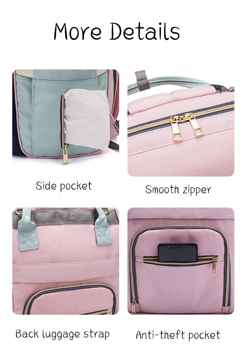 Smart Baby Nappy Changing Bag Set - Large Capacity Maternity Rucksack & Mother Travel Backpack