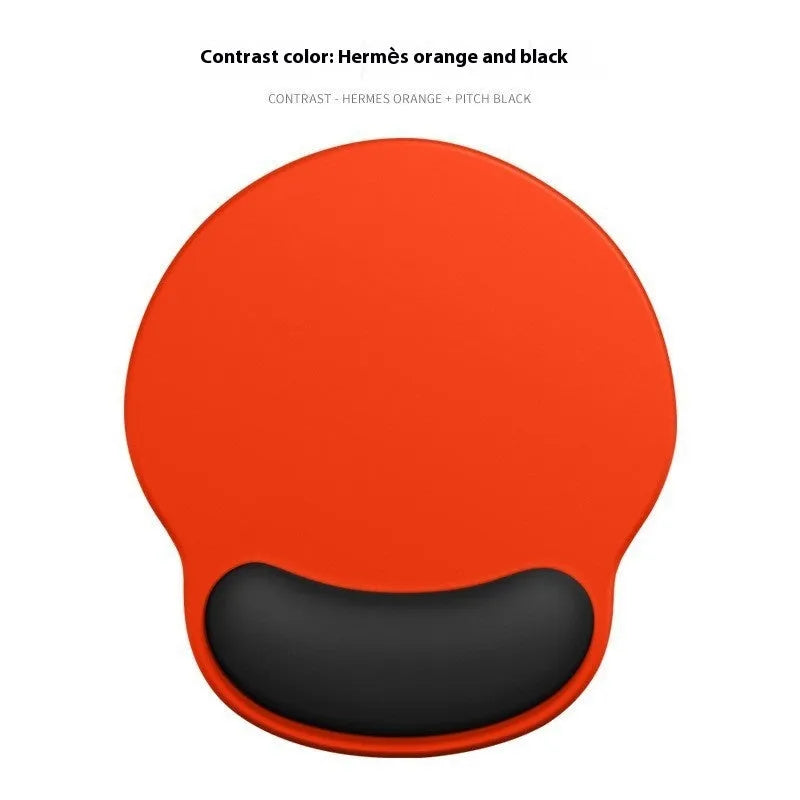 Silicone mouse mat with wrist support pad in gradient blue-black colour pattern