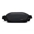 Black Oxford cloth men's messenger bag with cross-body strap for daily use