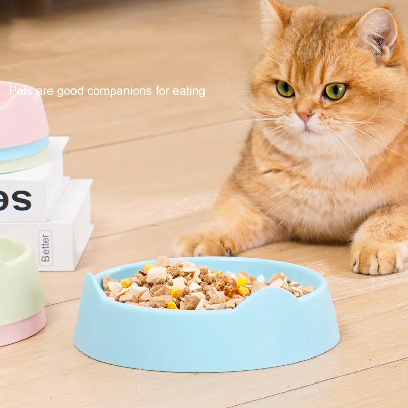 Blue ceramic dog slow feeder bowl with maze pattern for large breed dogs.