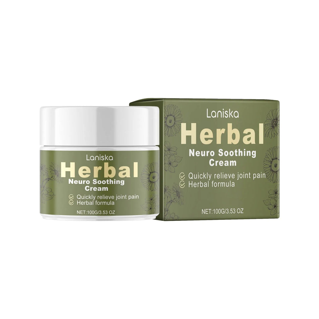 100g glass jar of external use body cream with arnica, pepper, and mugwort root extracts