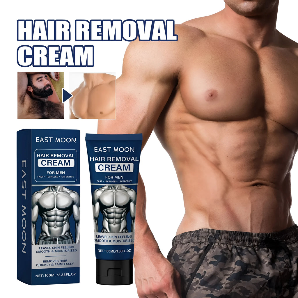 Men's hair removal cream tube 100ml for beard, armpit, hand and leg depilation