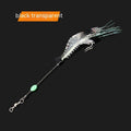 Six soft plastic fishing lures with integrated hooks in different colour variations including luminous patterns