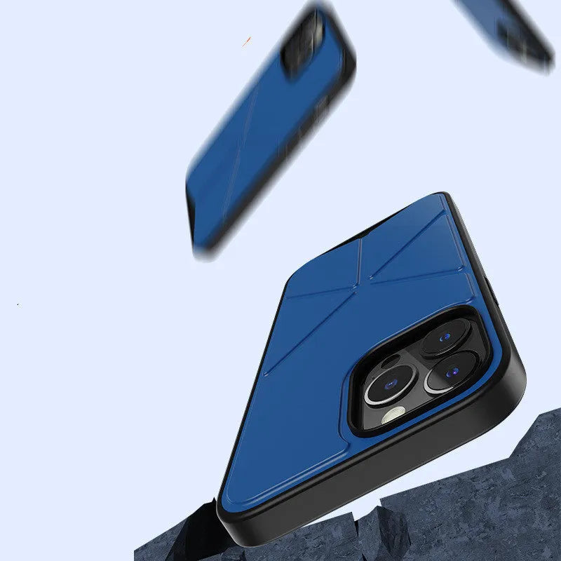 Black and blue TPU back cover phone cases for IPhone 13, 13 Pro, and 13 Pro Max.
