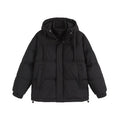 Loose fit two-piece cotton padded coat with side seam pockets in multiple colour options