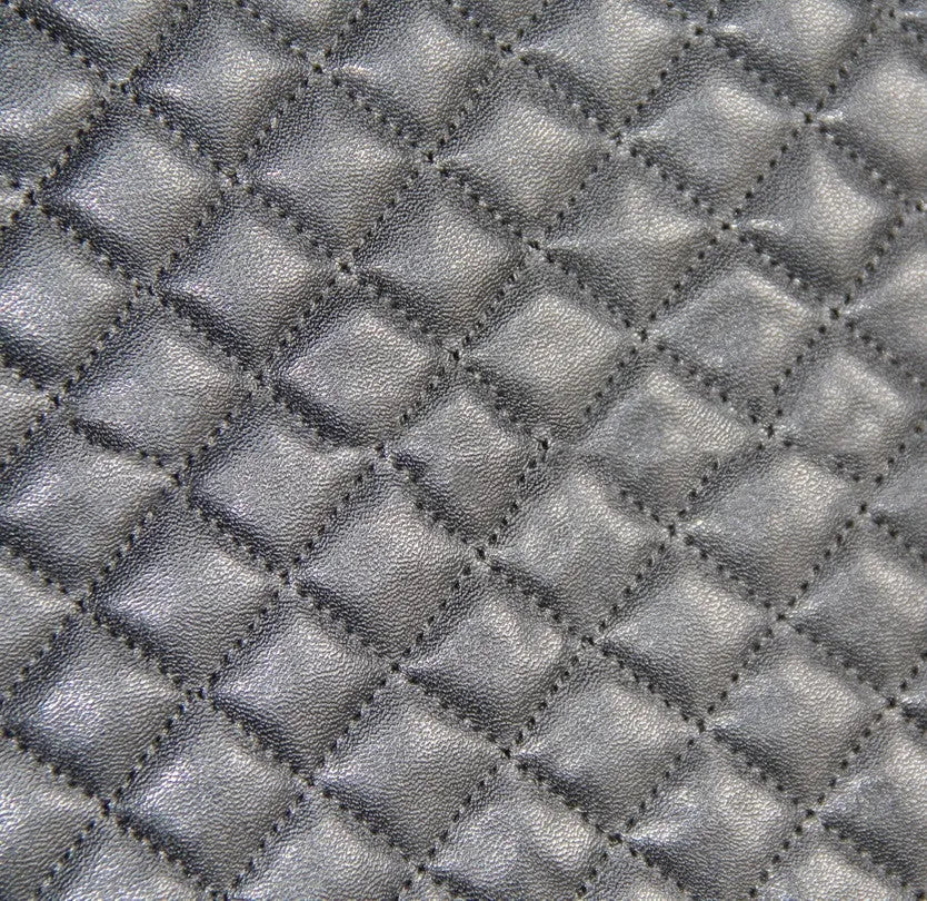 Black quilted automotive seat cover with universal fit for car protection