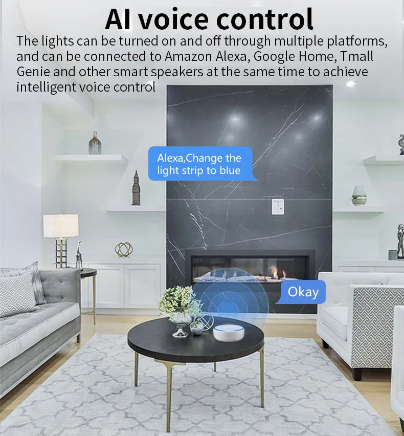 GU10 smart LED spotlight with WiFi connectivity and RGBCCT colour control