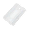 Double sided plastic flea comb for pets with dense teeth and compact grate mouth design.