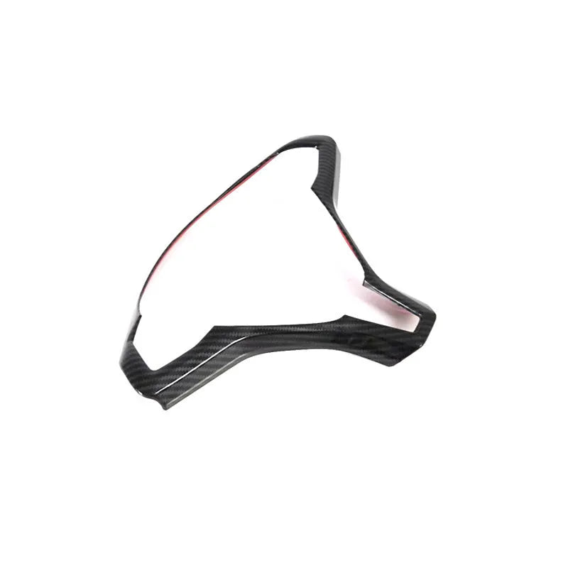 Tesla Model S steering wheel decorative trim strip in carbon fibre colour finish