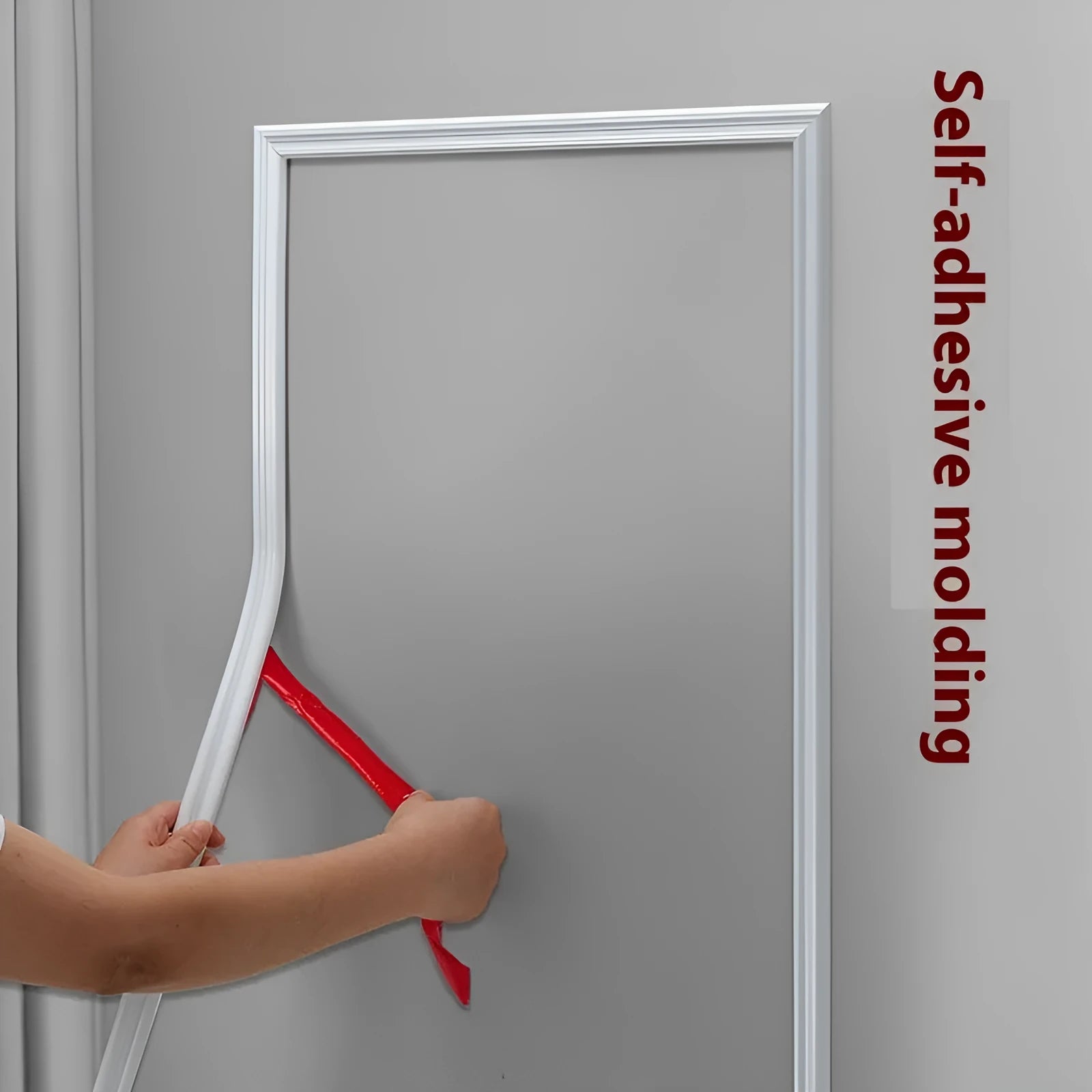 Flexible PVC background wall shaping frame with self-adhesive edge banding