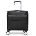 Black 18-inch Oxford cloth business luggage suitcase with universal wheels and retractable handle