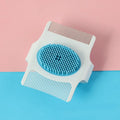 Blue multifunctional dog grooming comb with floating hair removal and massage nodules