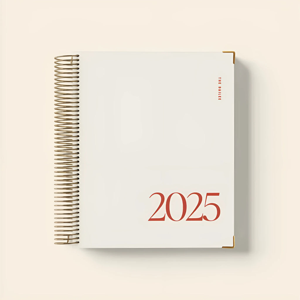 Cherry red wire-bound coil notebook for daily schedules and planning