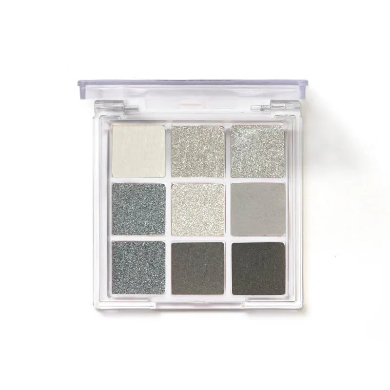 INS CZ0069 nine colour eyeshadow palette showing grey tones including iron grey and black shades
