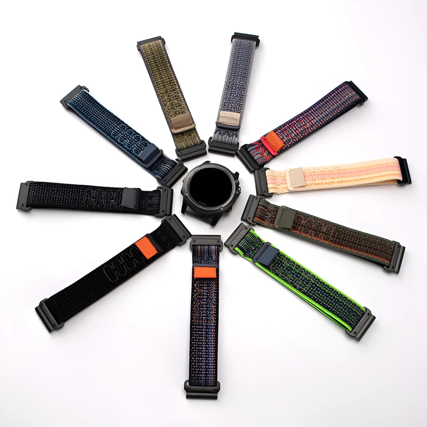 Men Velcro cloth quick release watchband in sporty style, multiple colours available