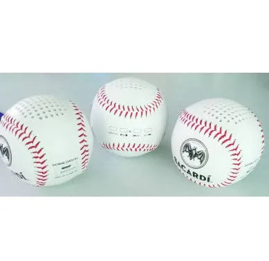 Baseball home Bluetooth speaker in white with 3W output, 600mAh battery, and USB interface