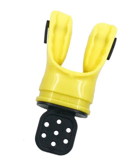 Edible silicone diving mouthpiece measuring 110mm in various solid and transparent colours.