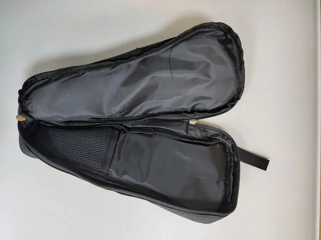 Black cloth storage bag for mobile phone stabilizer accessories with zipper