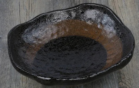 Creative Japanese style ceramic sashimi bowl set with irregular shaped porcelain bowls floral decoration
