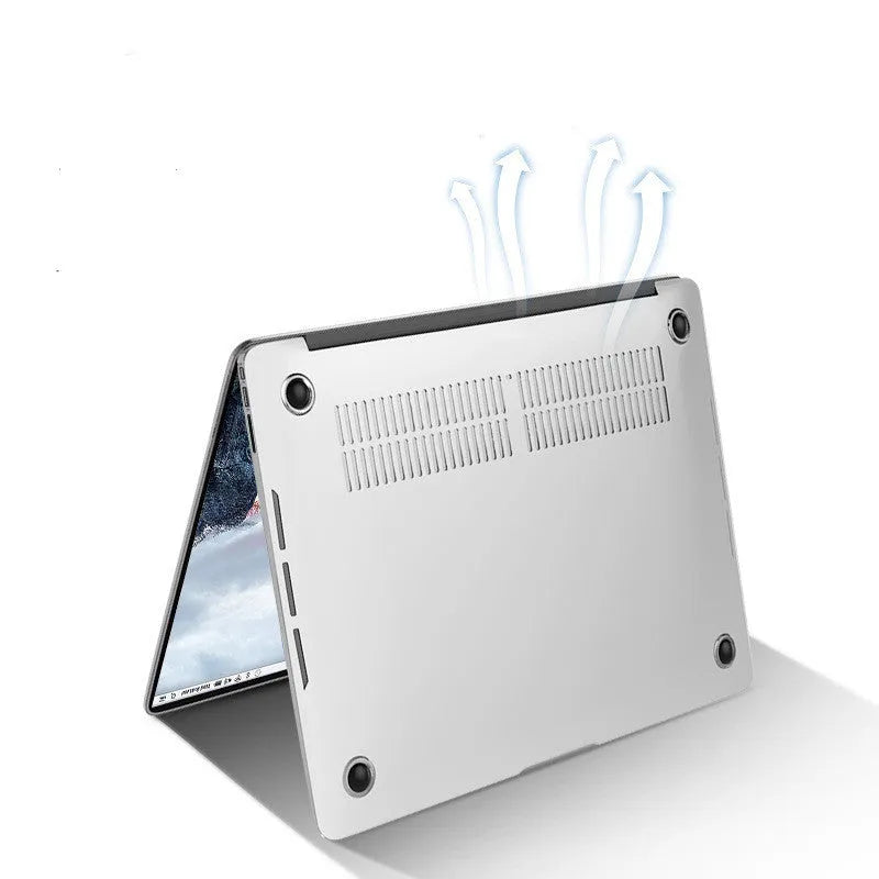 PC protective shell case for Apple MacBook Pro 14.2 and 16.2 inch notebooks in transparent and black colours