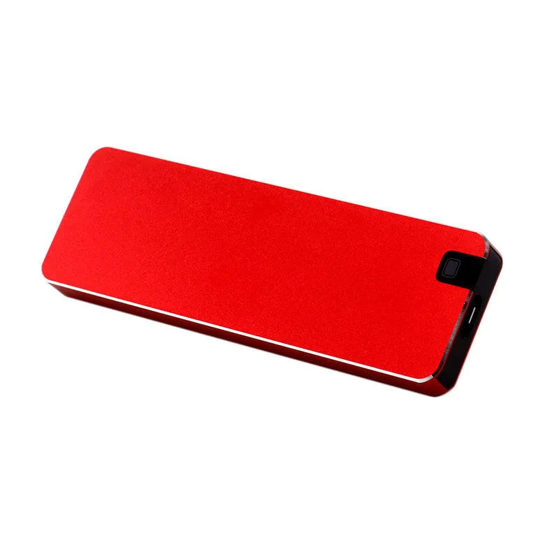 Portable solid state drive with metal shell showing USB 3.1 interface in multiple colour options