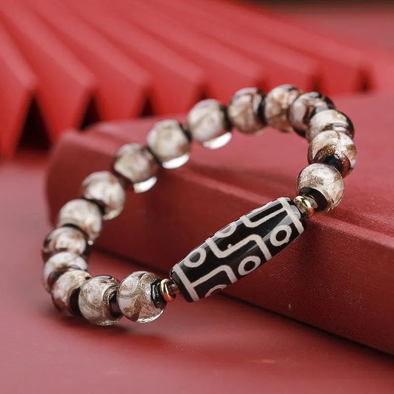 Chinese style coloured glaze bracelet with snake lucky beads in 10mm, 12mm, 14mm sizes