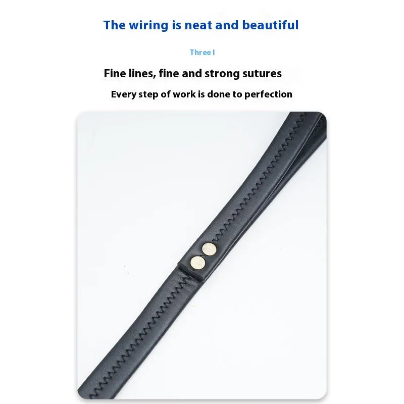 Roran high-grade PU leather pet traction belt in black and maroon colour options