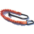 Orange fishing rod safety rope showing 90cm length and polyester polypropylene construction