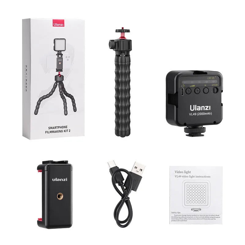 Multifunctional photography vlogging kit with a tripod in 2985 set colour for content creation.