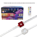 Outdoor LED string lights with planets-themed bulbs and remote control for colour changing