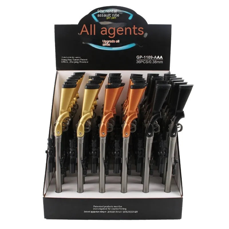 Marvel 98K Sniper Rifle plastic gel pen with 0.5mm tip in black or blue ink.
