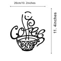 Black wrought iron English letters silhouette wall decoration 26x28cm