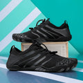 Casual running shoes with Lycra stretch fabric upper for beach and upstream sports, shown in neutral colours.