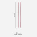 Crochet hook set showing 14 different sizes from 2.0mm to 10.0mm with lengthened design and caps
