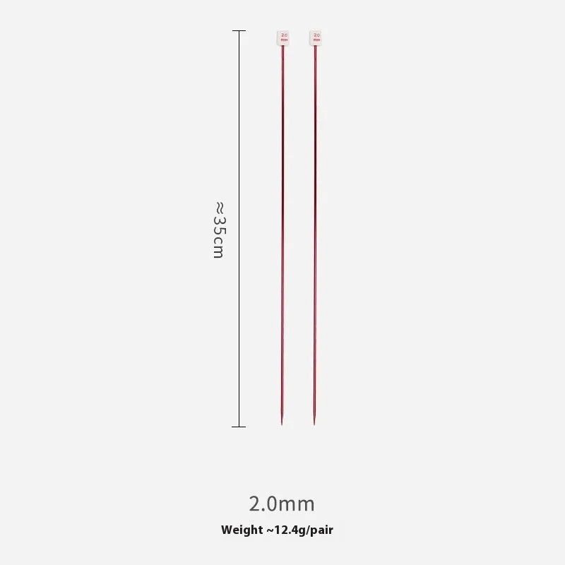 Crochet hook set showing 14 different sizes from 2.0mm to 10.0mm with lengthened design and caps
