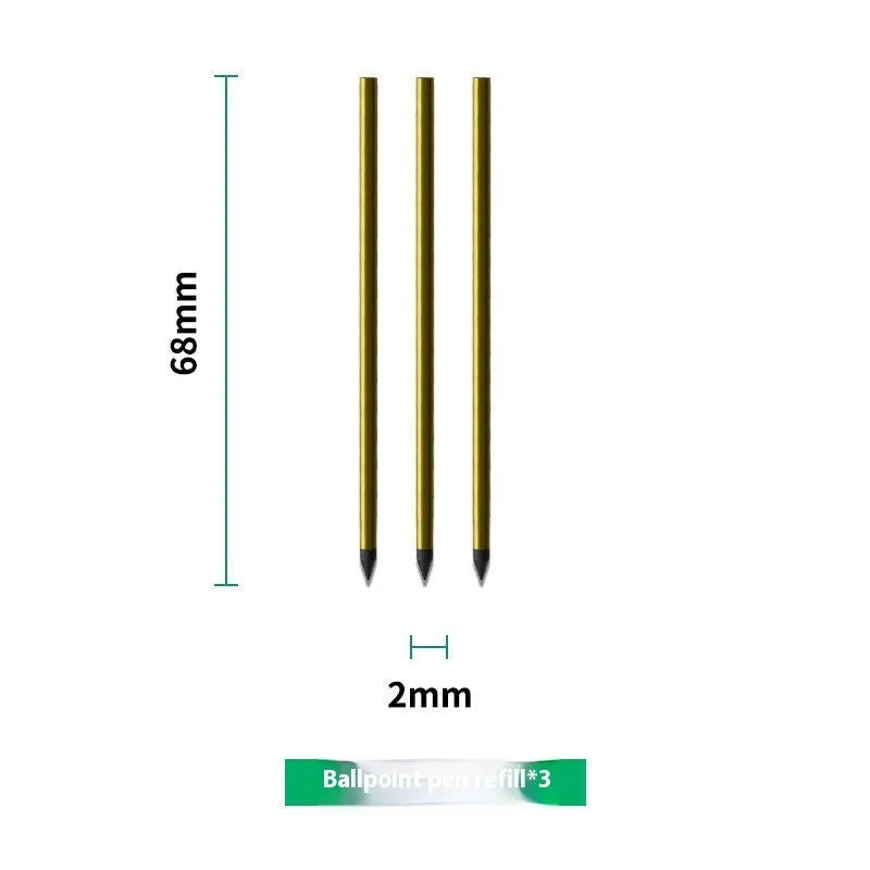 Loose spiral notebook refill pack showing paper core and assorted metal pen refills