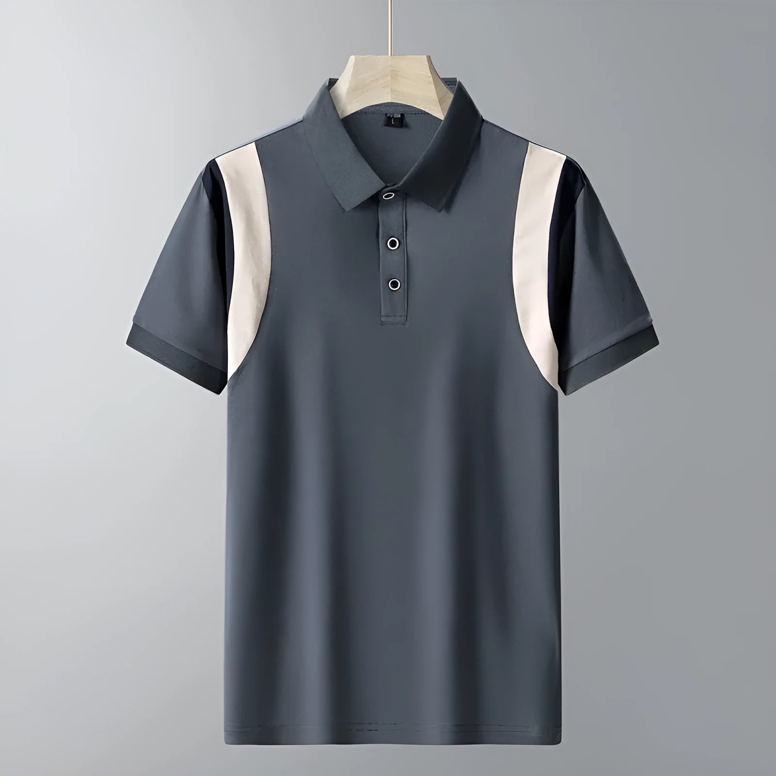 Men's striped cotton T-shirt with short sleeves in Korean style loose fit