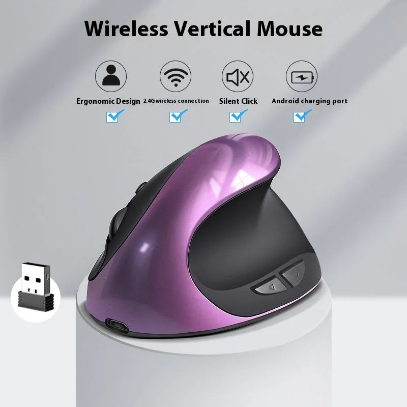 Three Generations vertical ergonomic mouse in multiple colours with compact design