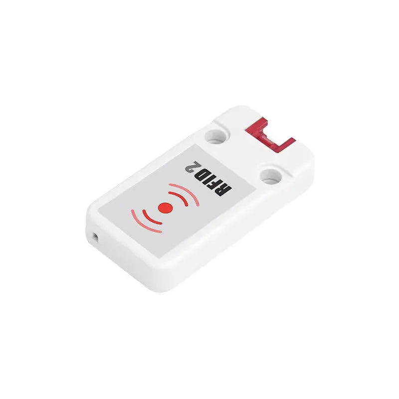 M5Stack WS1850S RFID sensor module on a white background, showing 7cm by 2cm size and HY2.0 connector.