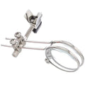Auxiliary reading glasses clip with metal bracket and glass lenses for adding magnification to eyewear
